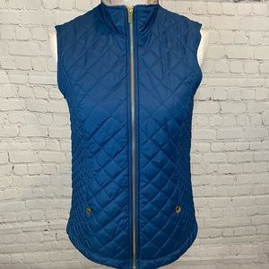 LAURA SCOTT Teal Quilted Vest-S